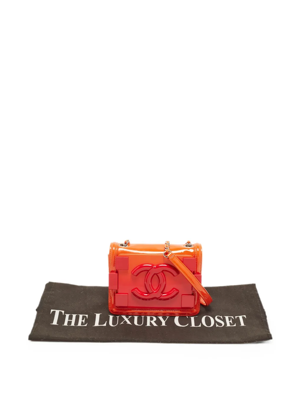 CHANEL Pre-Owned 2014 mini Boy Brick quilted shoulder bag - Orange
