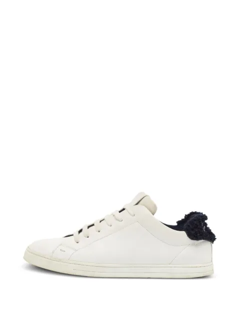 Fendi Pre-Owned Shearling-trim low-top sneakers