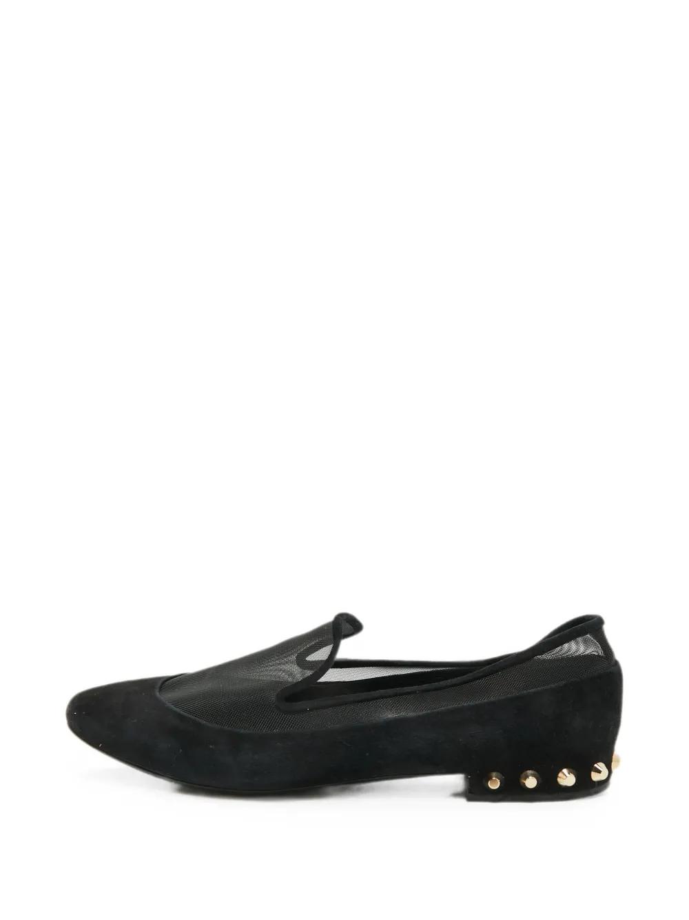Balenciaga Pre-Owned mesh studded flat pumps - Schwarz