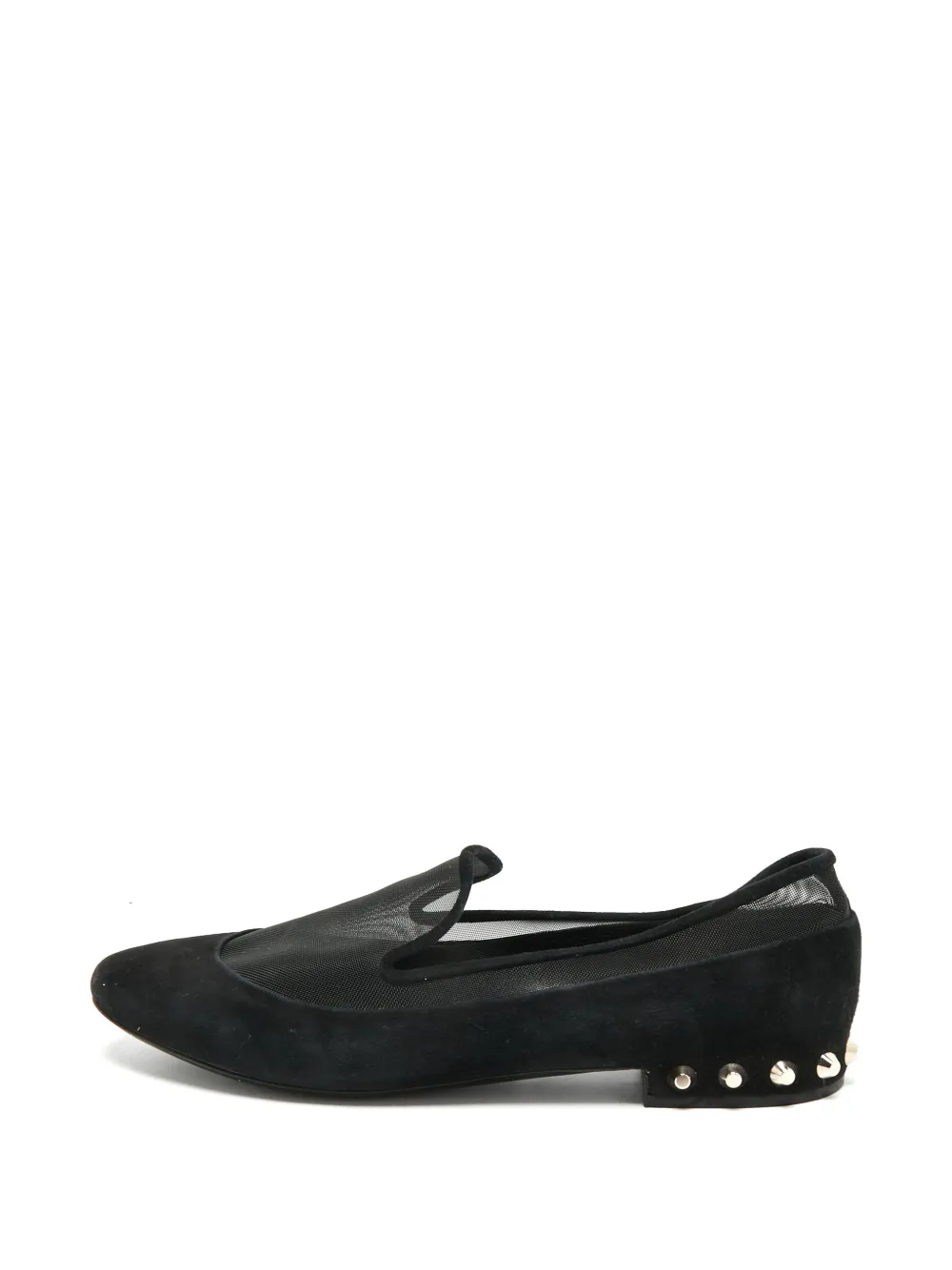 Balenciaga Pre-Owned mesh studded flat pumps - Nero