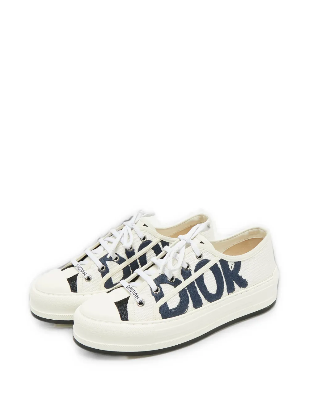 Pre-owned Dior Walk'n' Miss  Sneakers In White