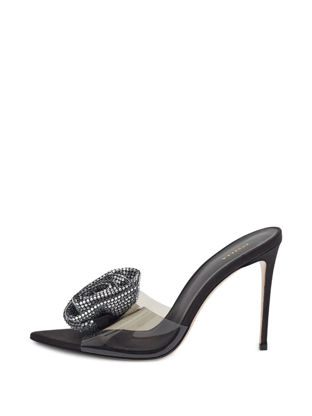 Le Silla Rose Appliqué sandals - Nero