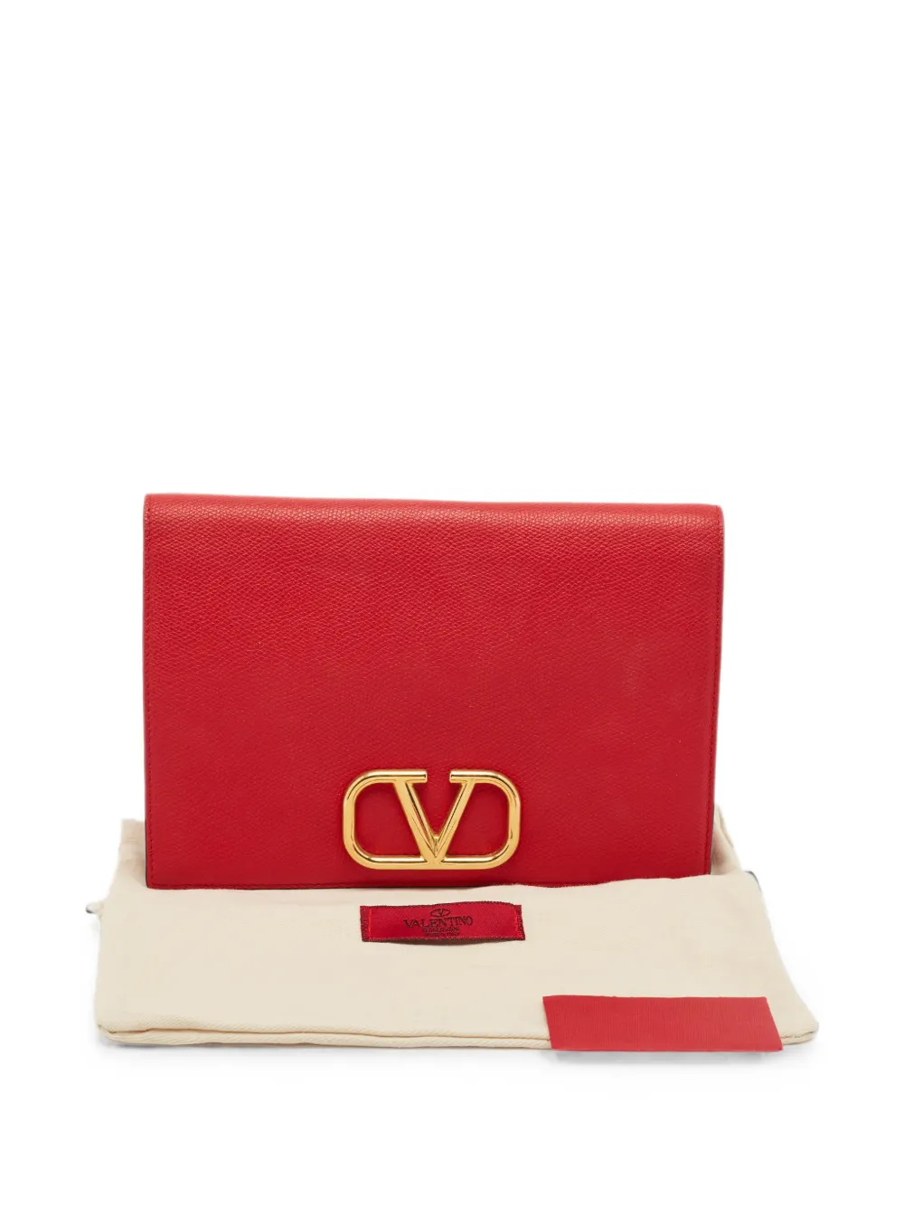 Valentino Garavani Pre-Owned レザー クラッチバッグ | レッド