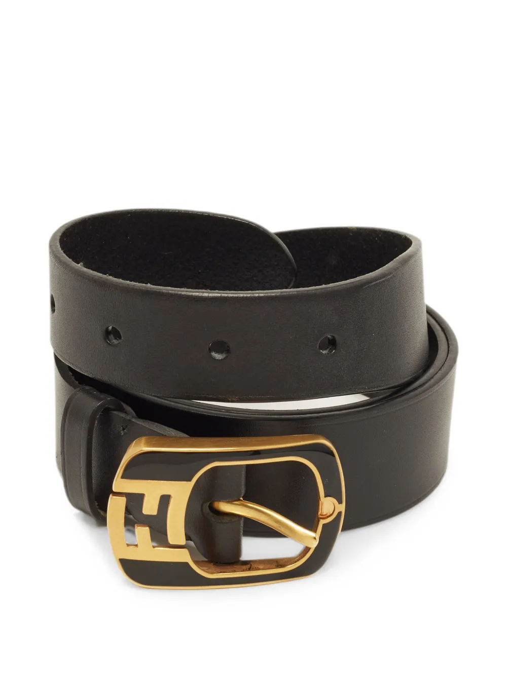 Fendi Pre-Owned 2011 FF logo buckle belt - Nero