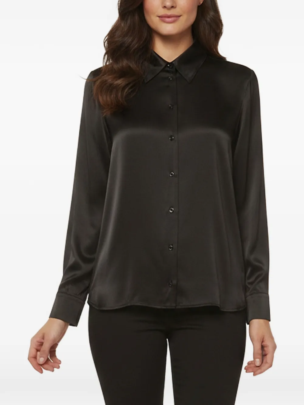 Maje long-sleeve button-front shirt - Schwarz