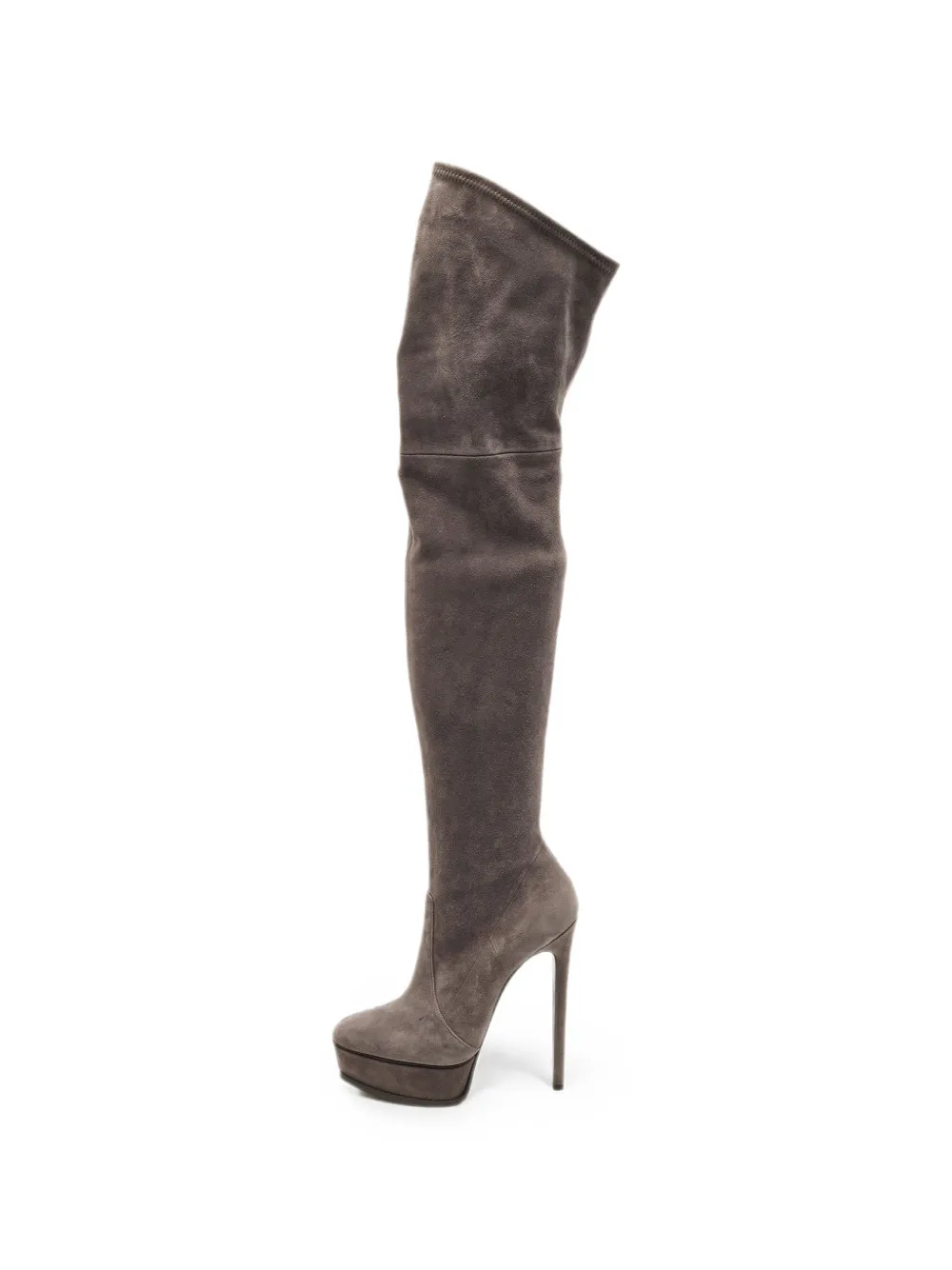 Casadei platform over-the-knee boots - Grau