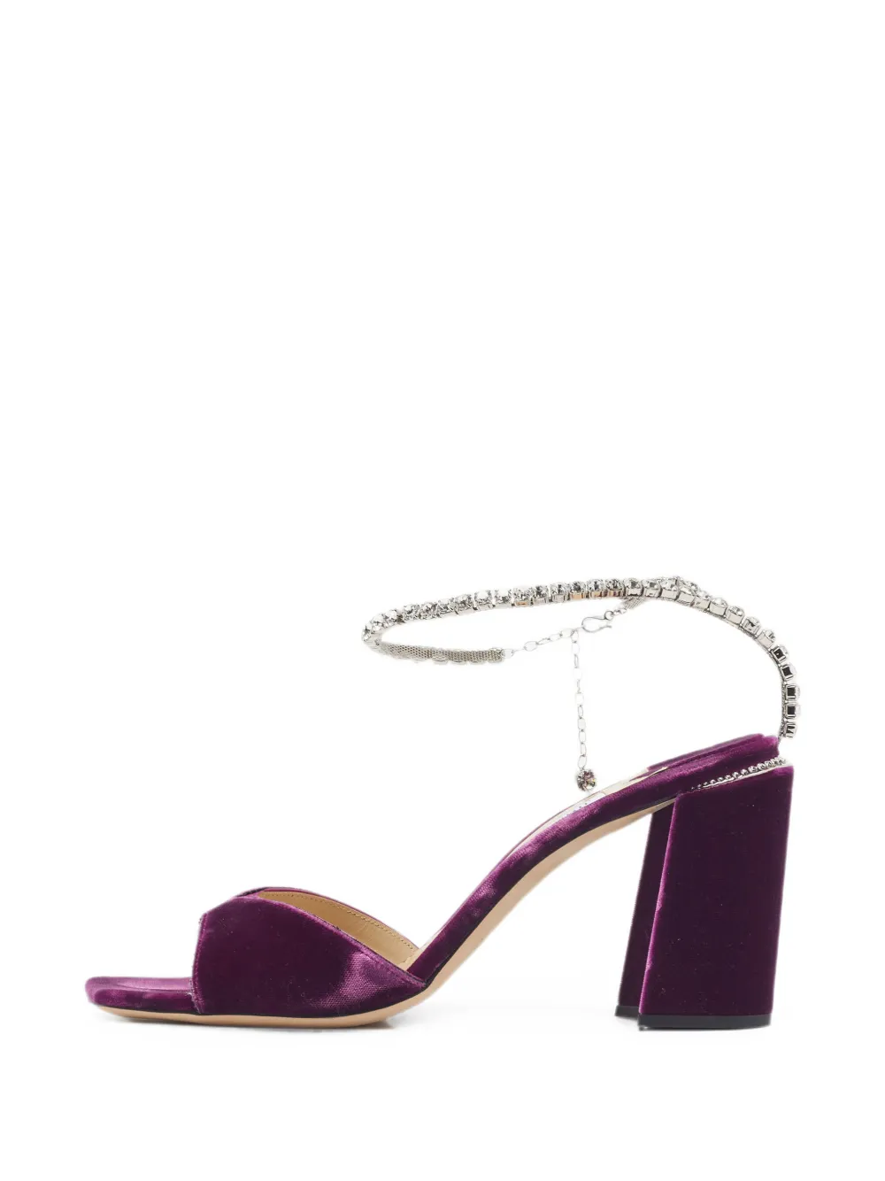 Jimmy Choo Pre-Owned Saeda crystal-embellished sandals - Violett