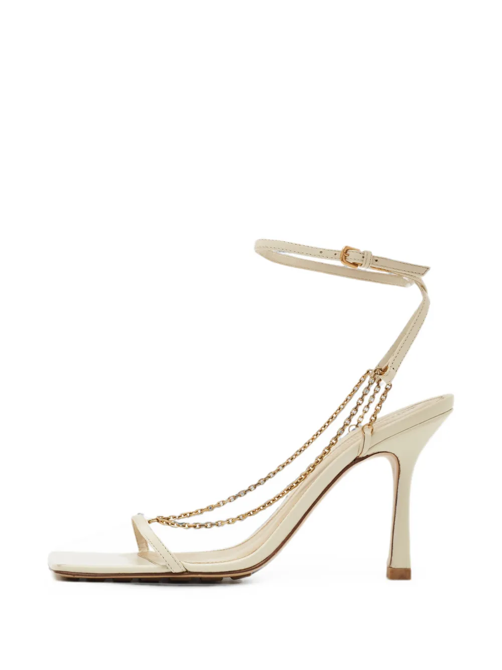 Bottega Veneta Pre-Owned Stretch square-toe sandals - Nude