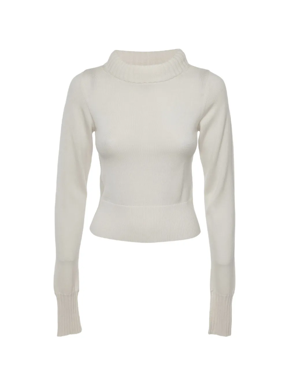 alice + olivia ribbed turtleneck sweater - Toni neutri