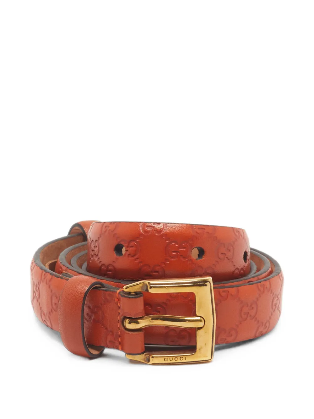 Gucci Pre-Owned logo-engraved belt - Arancione