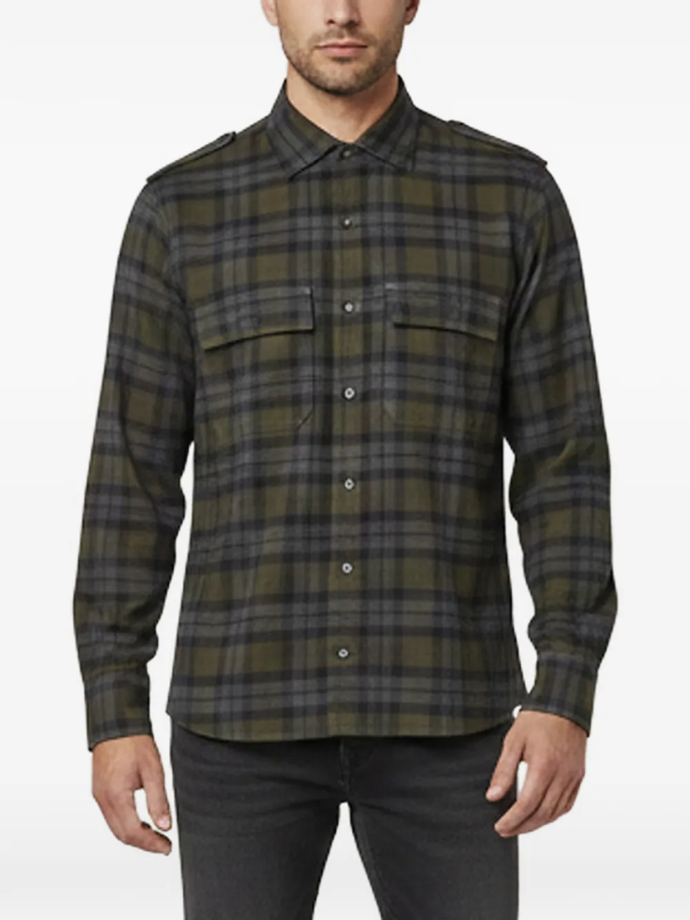 Loro Piana Pre-Owned Caral plaid overshirt - Grigio