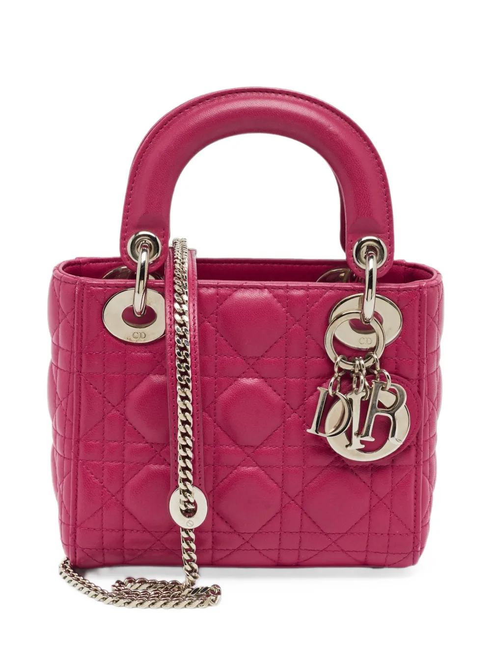 Pre-owned Dior 2016 Lady  Cannage Tote Bag In Pink