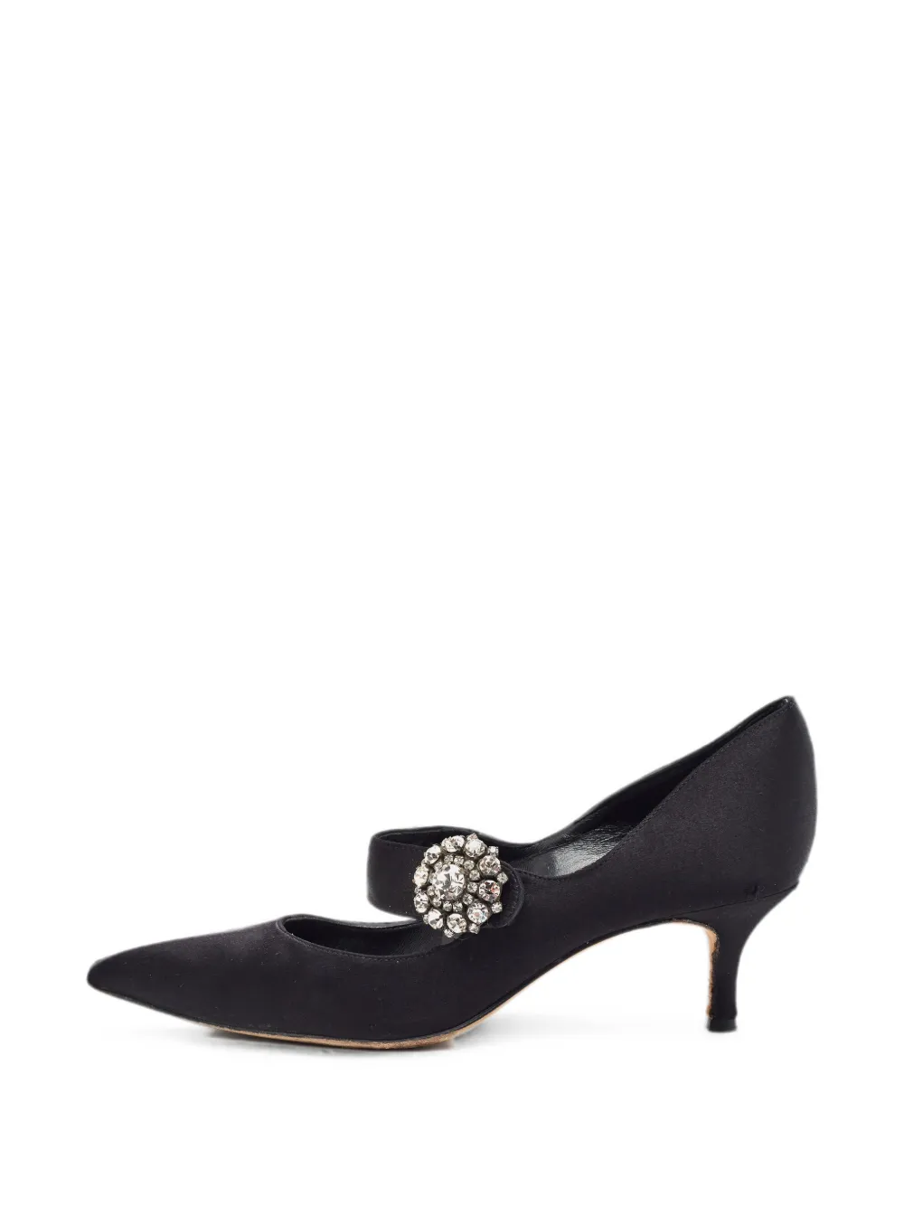 Manolo Blahnik crystal-embellished pumps - Schwarz