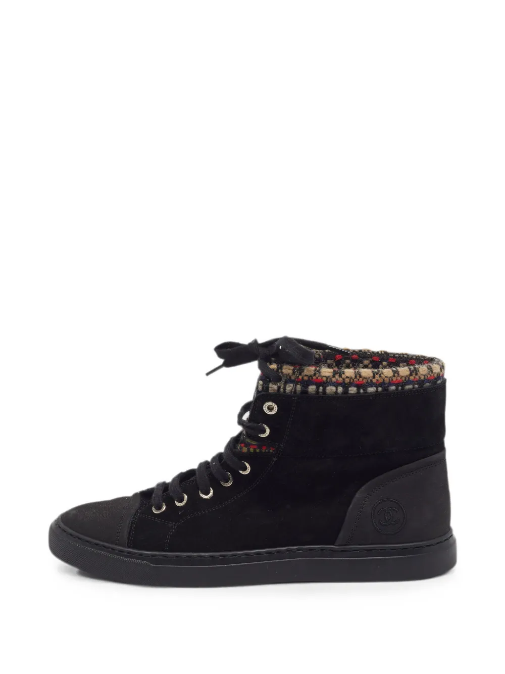 CHANEL Pre-Owned CC patch high-top sneakers - Schwarz