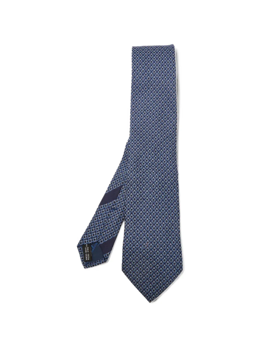 Ferragamo Pre-Owned Gancini jacquard tie - Blau