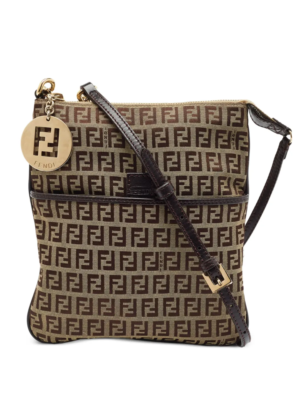 Fendi Pre-Owned Zucca flat crossbody bag - Toni neutri