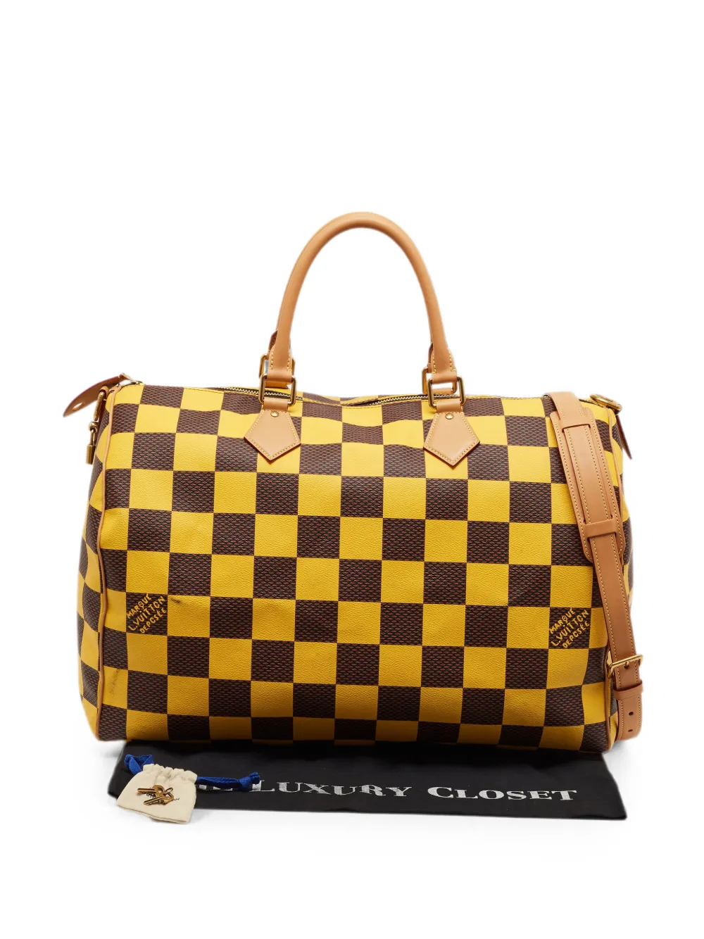 Louis Vuitton Pre-Owned 2024 Speedy Bandoulière Damier Pop tote bag - Giallo
