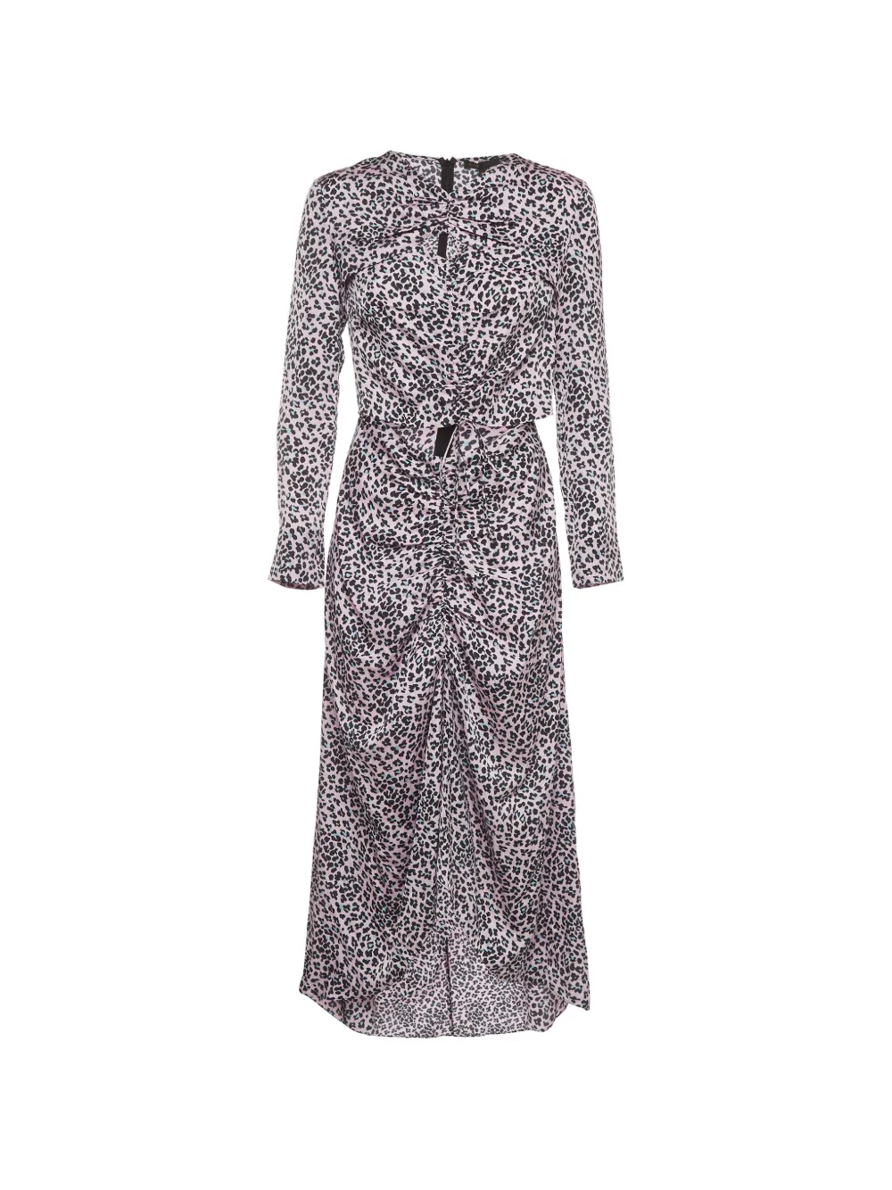 Maje leopard-print cut-out dress - Rosa