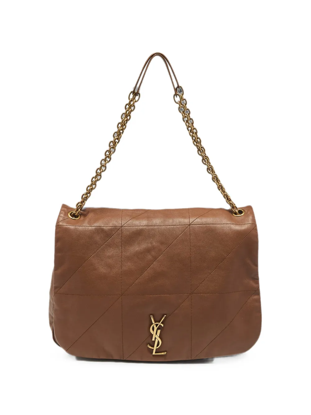 Saint Laurent Pre-Owned 2023 Jamie 4.3 geometric-quilted shoulder bag - Braun