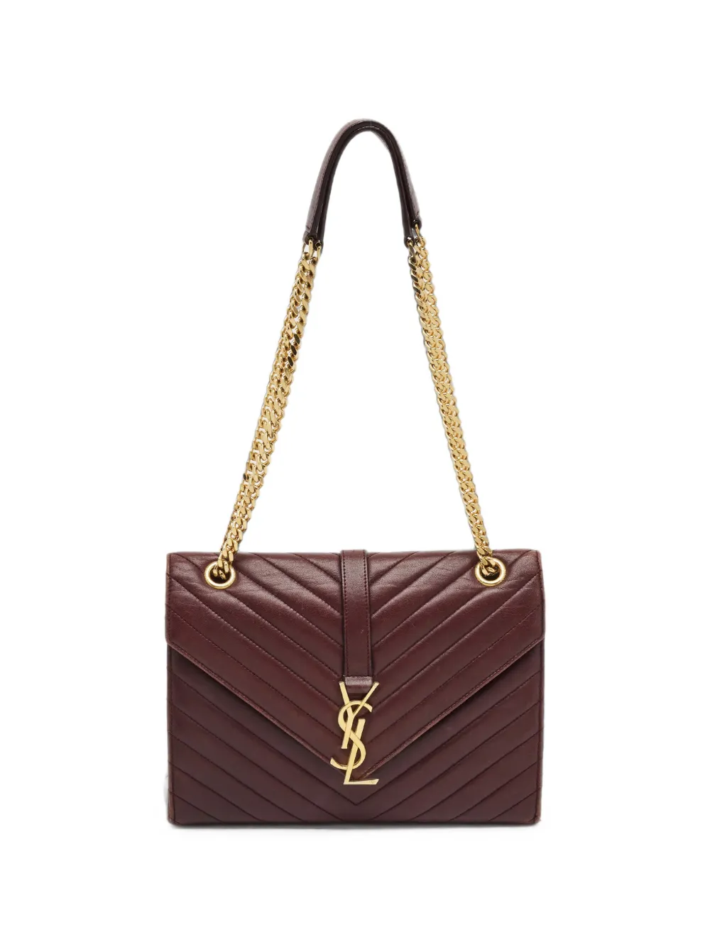 Saint Laurent Pre-Owned 2015 Envelope matelassé shoulder bag - Rot