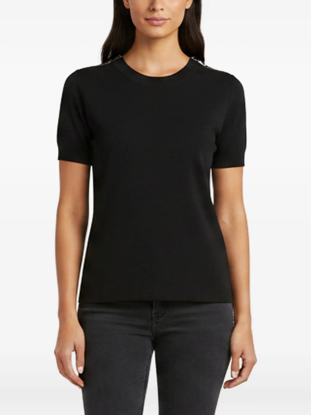 Gucci Pre-Owned embellished knit T-shirt - Nero