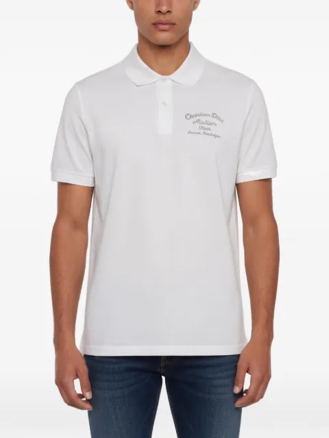 Christian Dior Pre-Owned logo-embroidered piqué knit polo shirt
