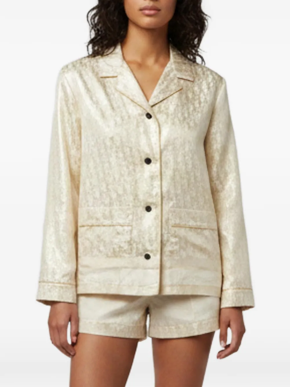 Christian Dior Pre-Owned long-sleeves pajamas shirt - Oro