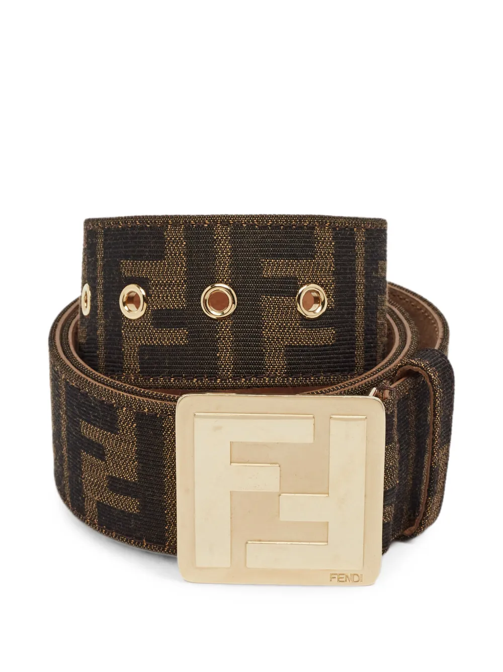 Fendi Pre-Owned 2009 Zucca FF buckle belt - Marrone