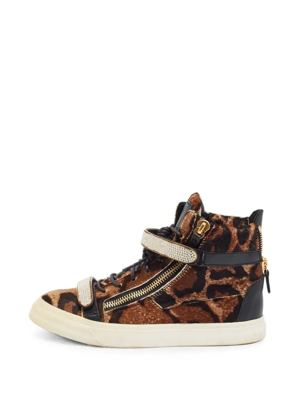 Giuseppe Zanotti Vintage Coby crystal-embellished sneakers - Braun
