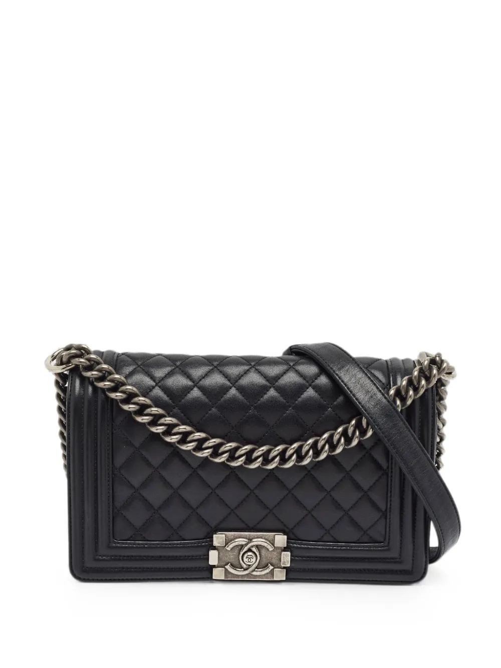 CHANEL Pre-Owned 2016-2017 medium Boy quilted shoulder bag - Schwarz