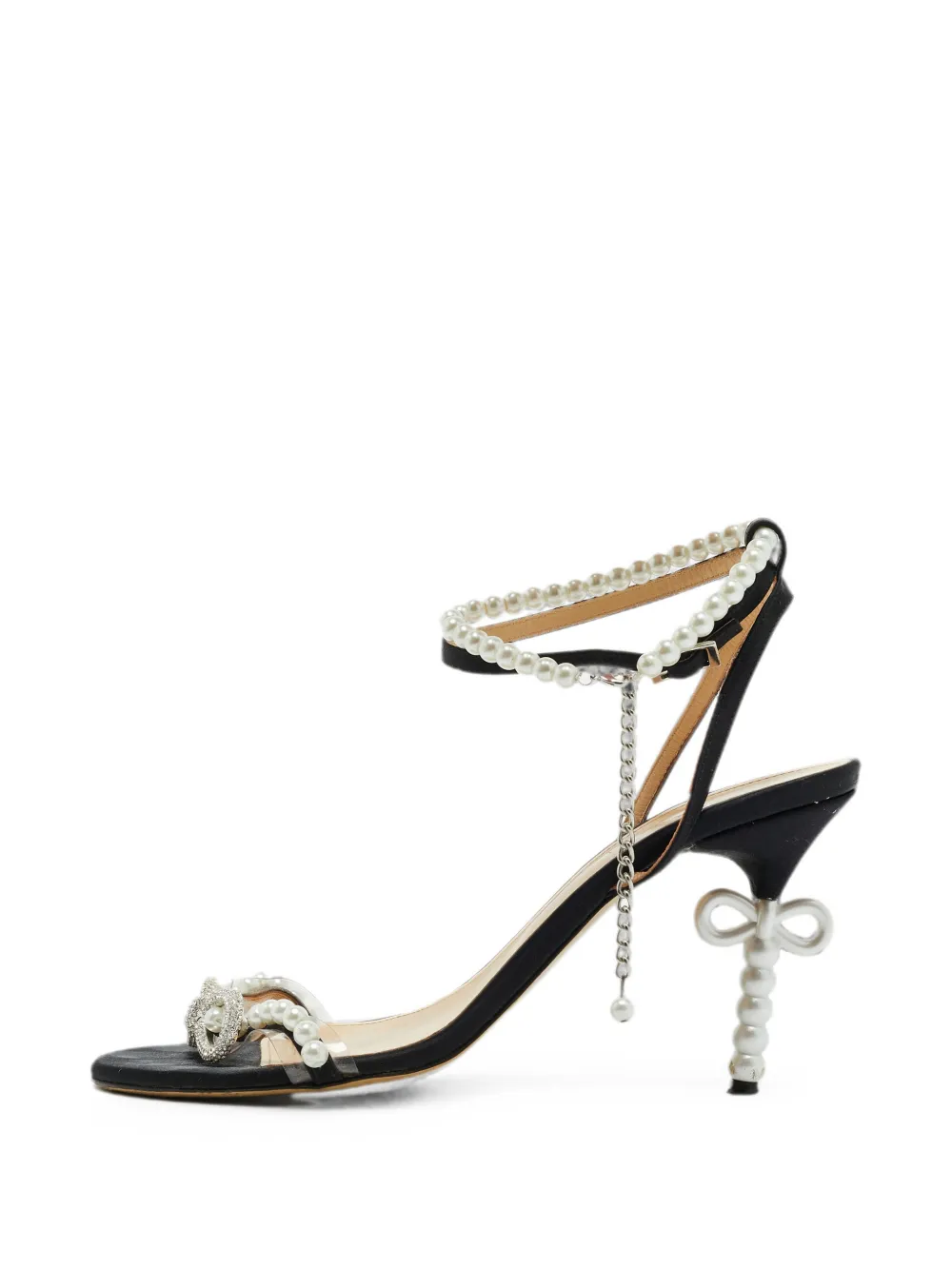 MACH & MACH Star faux pearl sandals - Schwarz