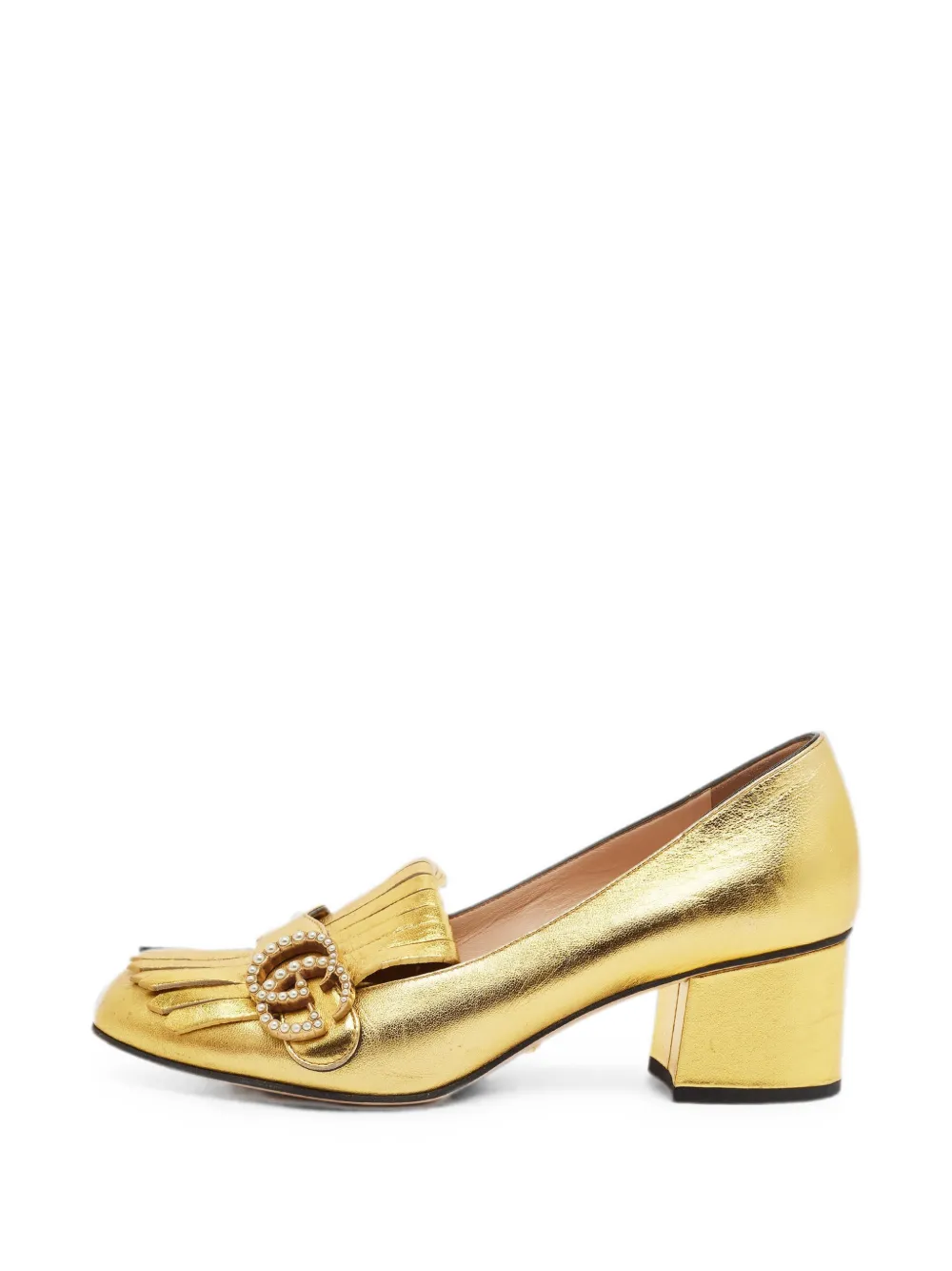Gucci Pre-Owned GG Marmont heeled pumps - Gold