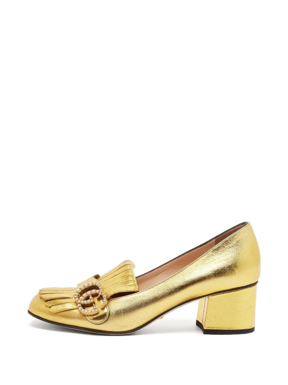 Gucci Pre-Owned GG Marmont heeled pumps - Gold