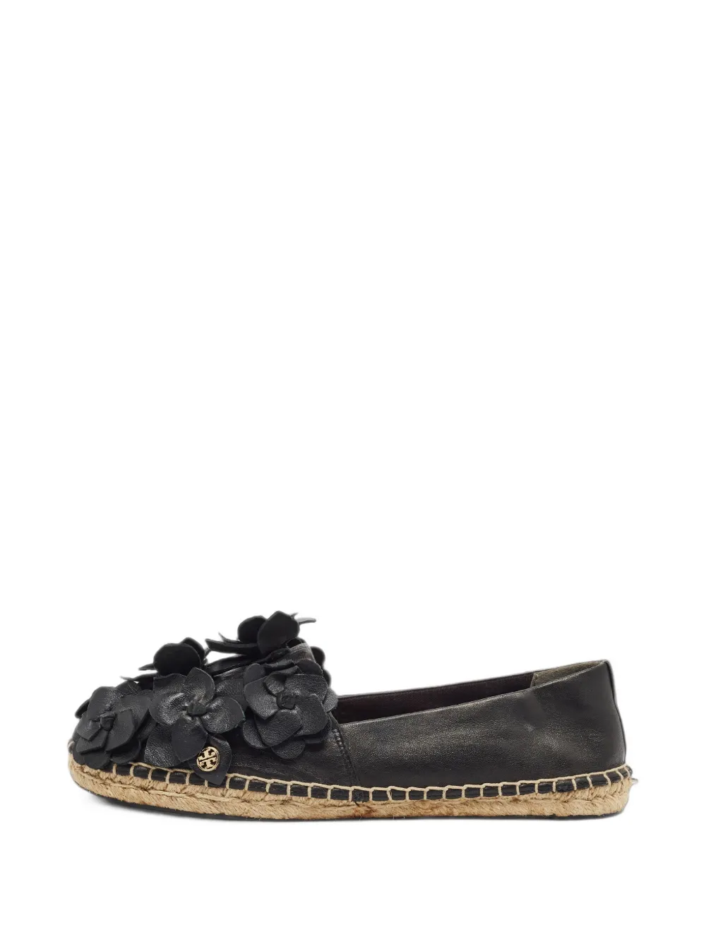Tory Burch Blossom floral-appliqué ballet flats - Schwarz