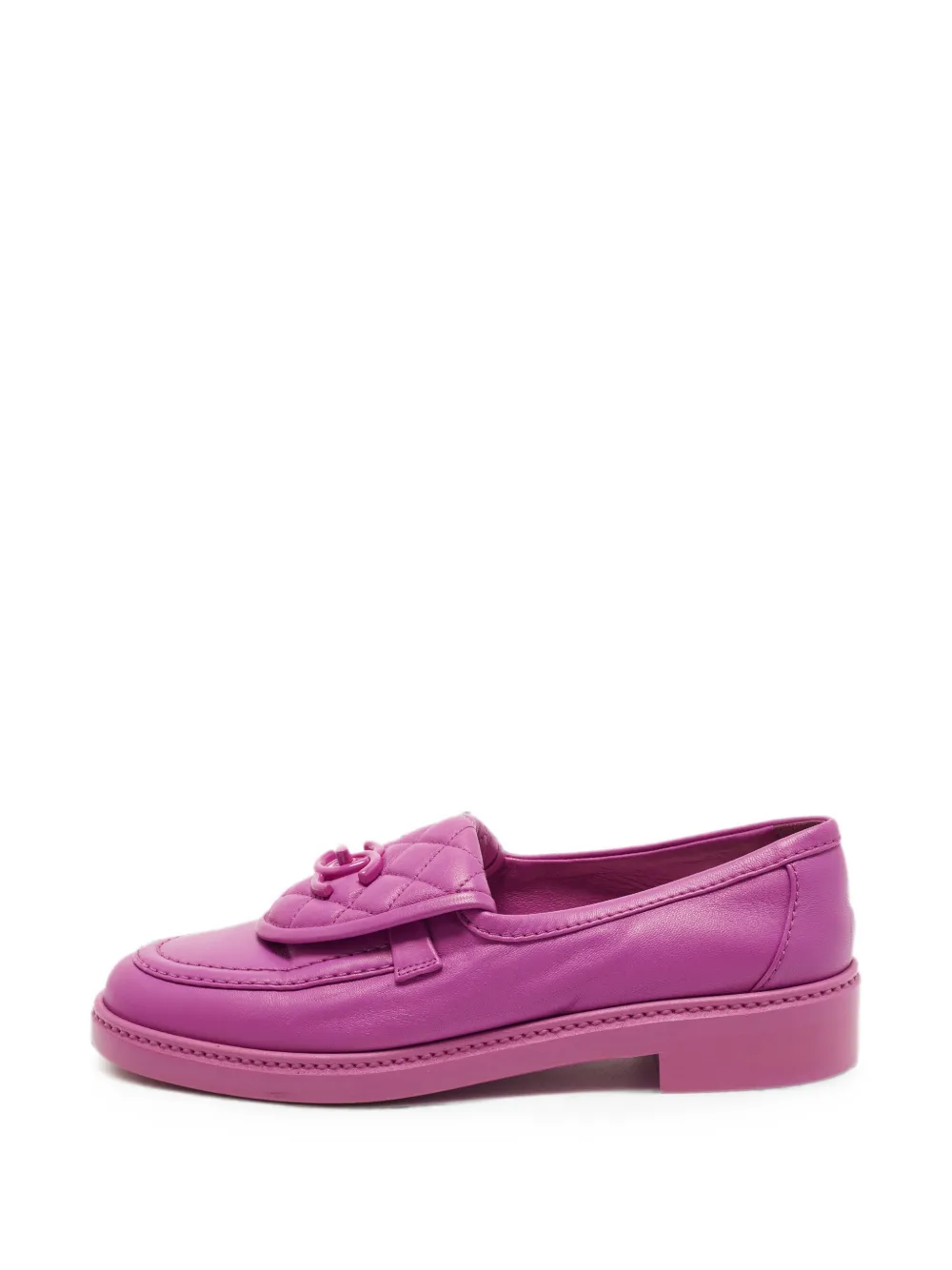 CHANEL Pre-Owned Quilted CC turn-lock loafers - Rosa