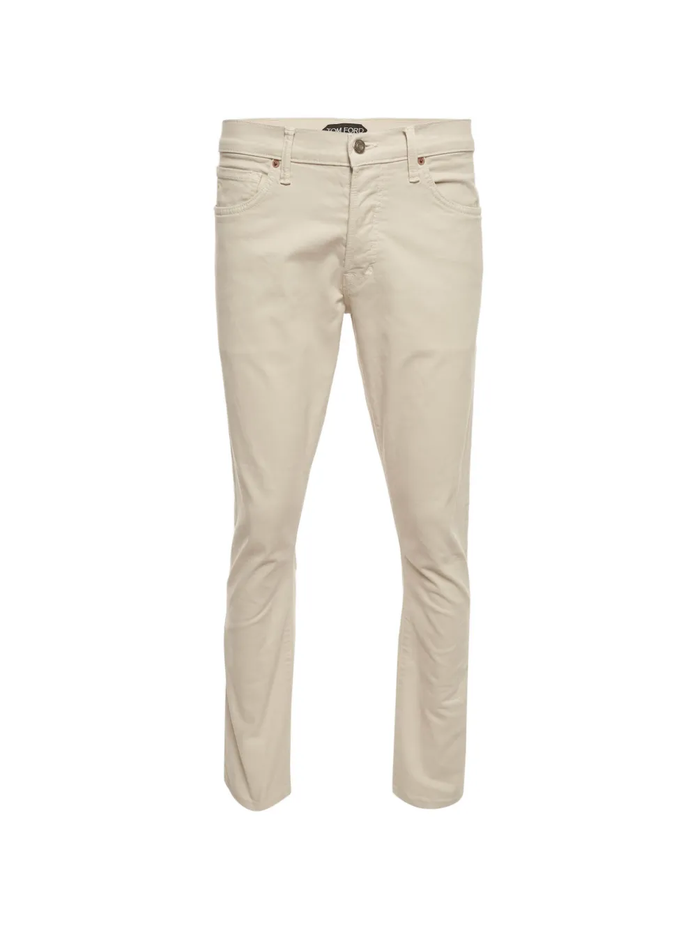 Tom Ford Vintage logo-patch slim-fit jeans - Nude