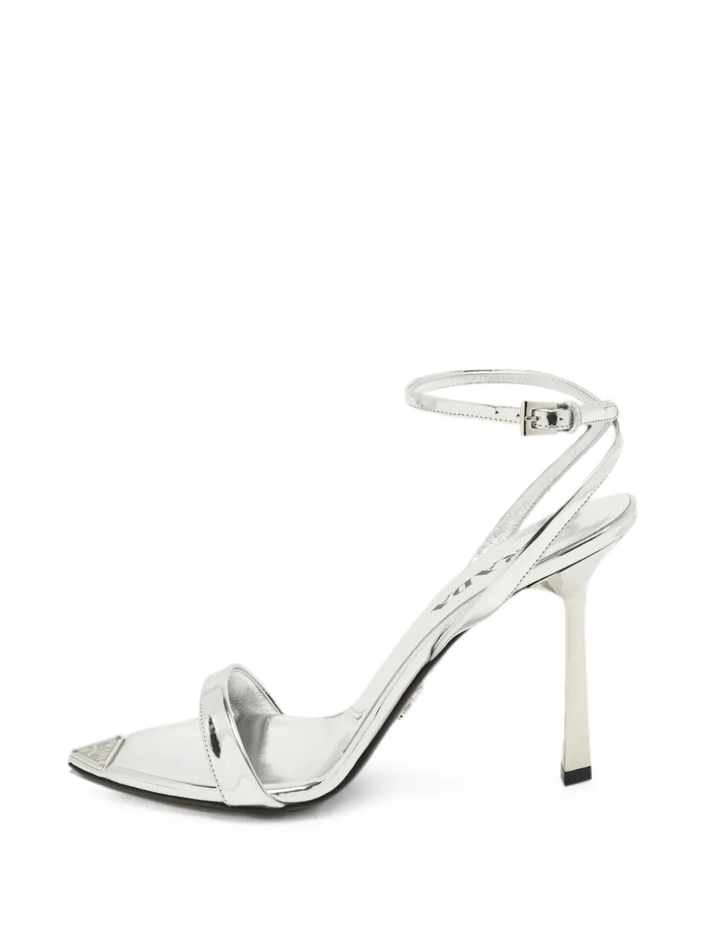 Prada Pre-Owned Triangle Logo ankle-strap sandals - Silber