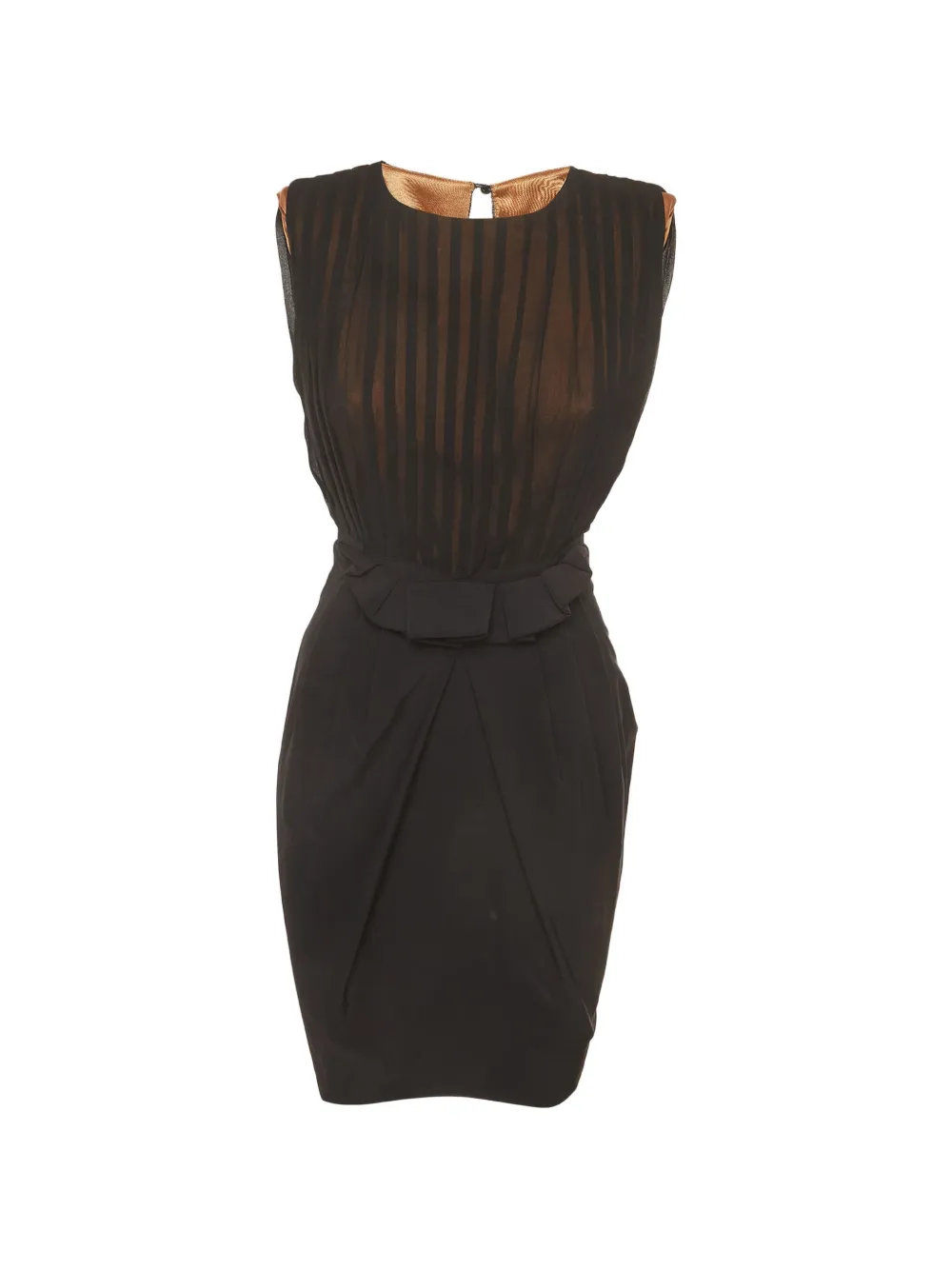 Elisabetta Franchi pleated midi dress - Nero