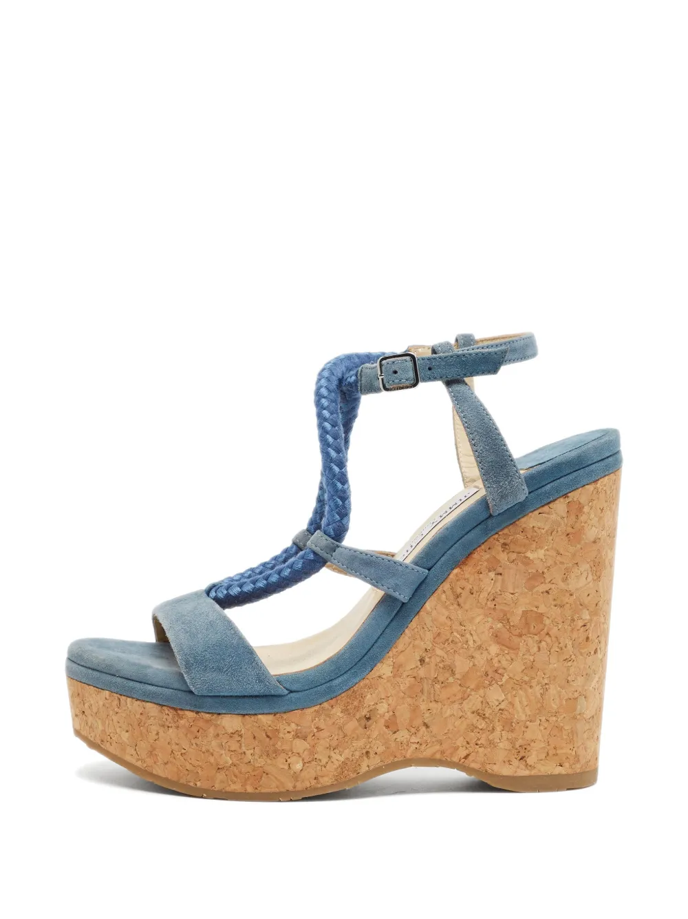 Jimmy Choo Pre-Owned sandales compensées Wynwood - Bleu Jimmy Choo Pre-Owned sandales compensées Wynwood - Bleu