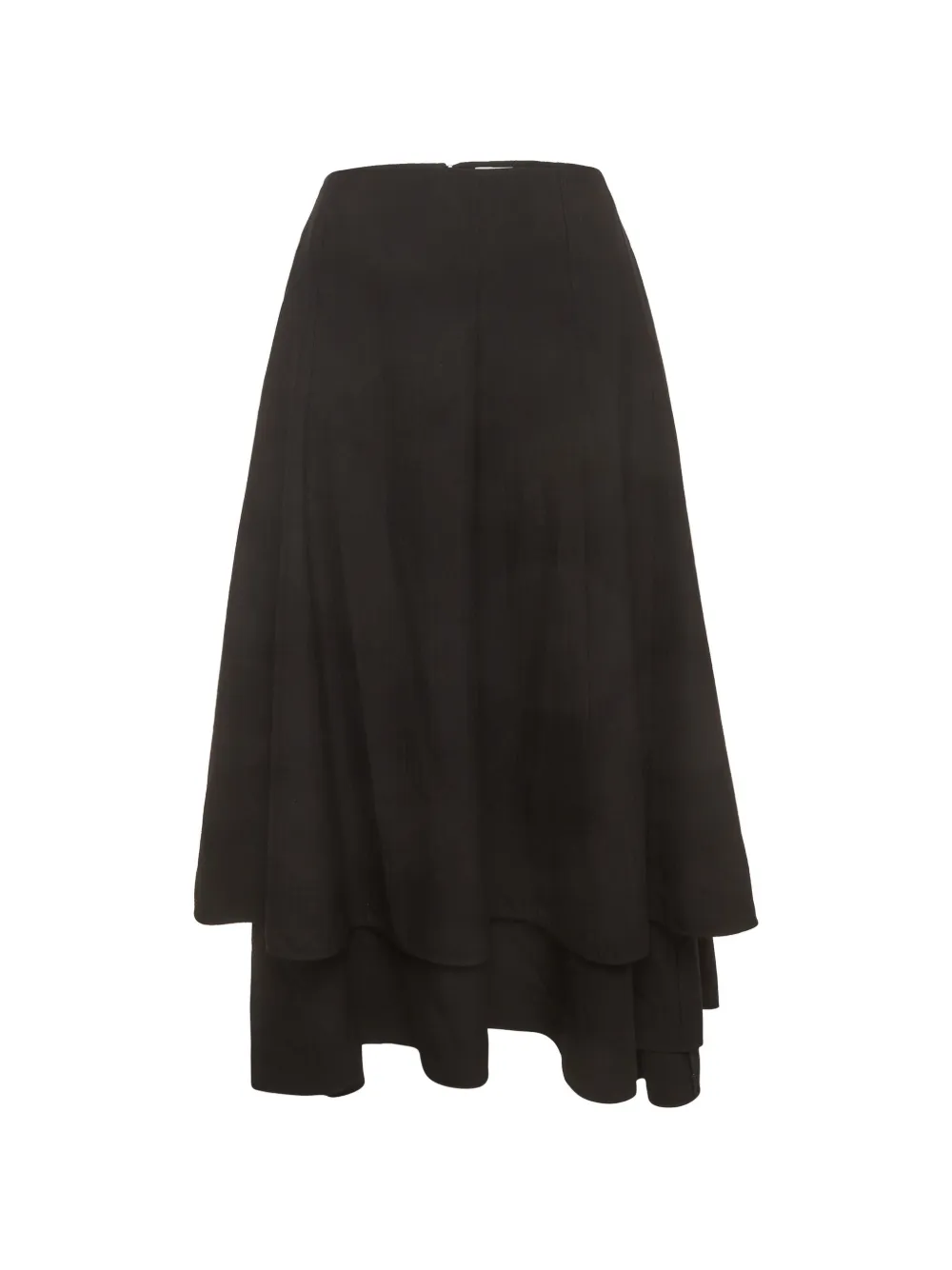 Loewe Pre-Owned double-layer midi skirt - Schwarz