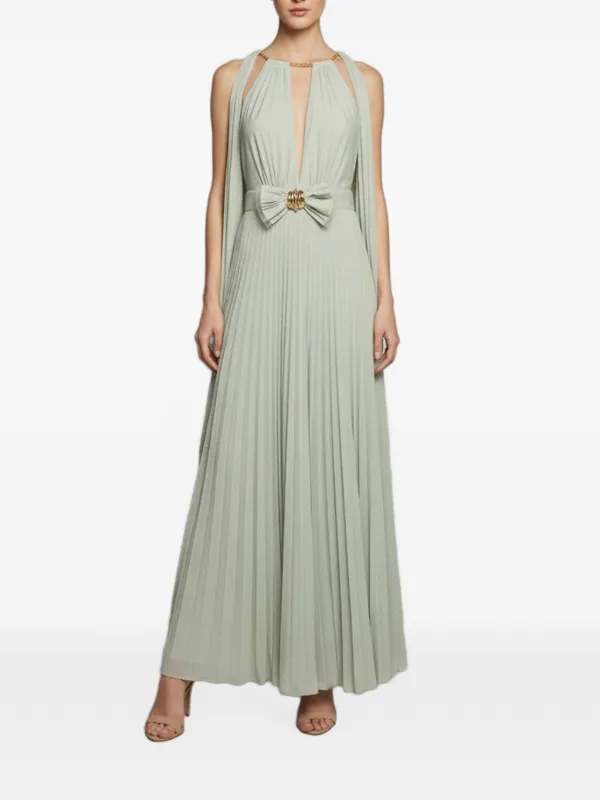 Elisabetta Franchi Sleeveless Maxi Dress | Green