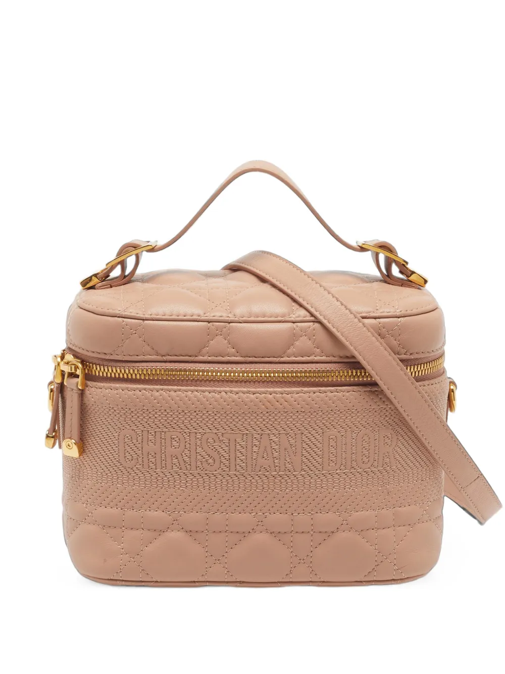 Christian Dior Pre-Owned 2020 kleine DiorTravel Cannage Kosmetiktasche - Nude