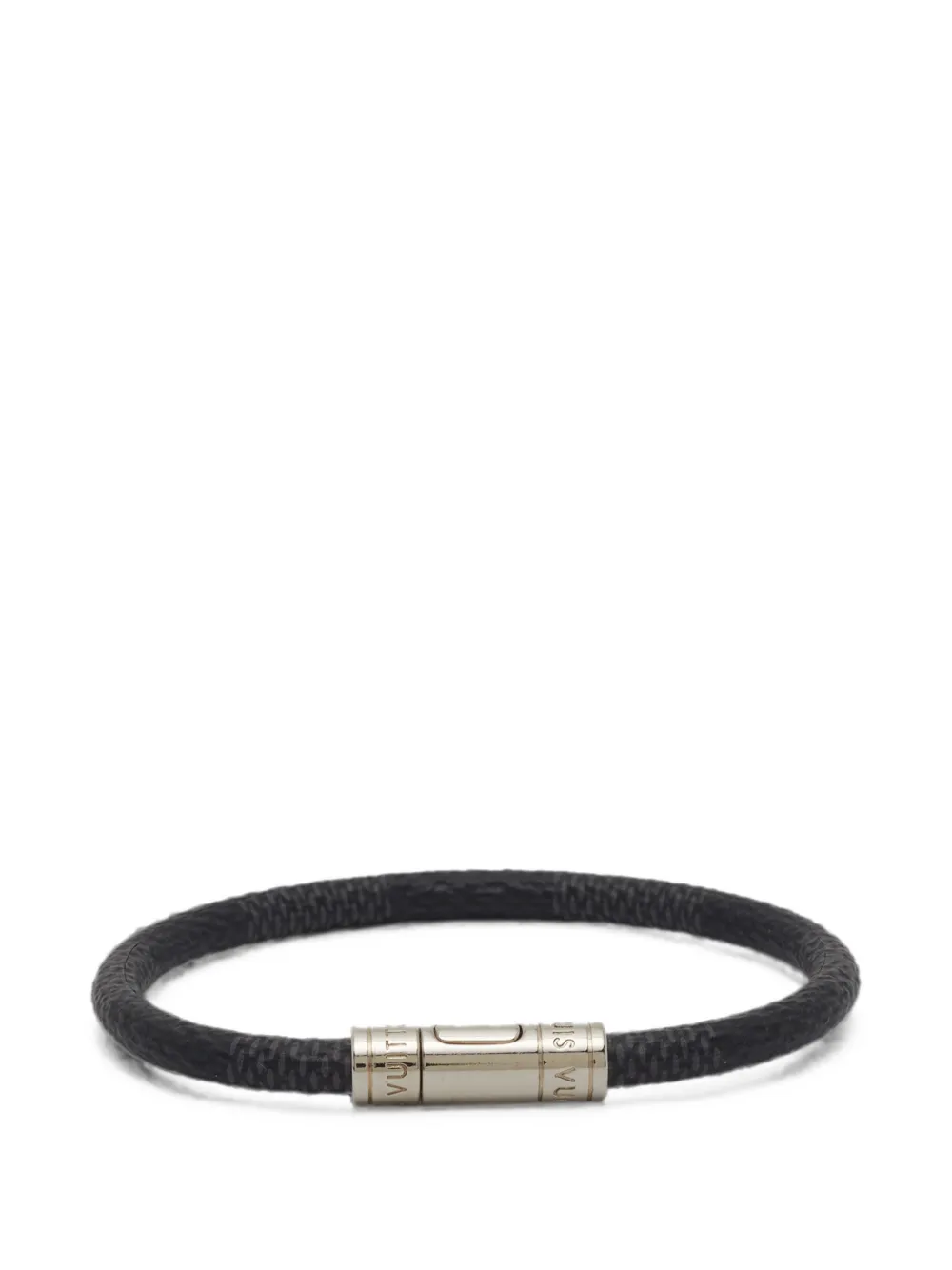 Louis Vuitton Pre-Owned Keep It Damier Graphite bracelet - Argento
