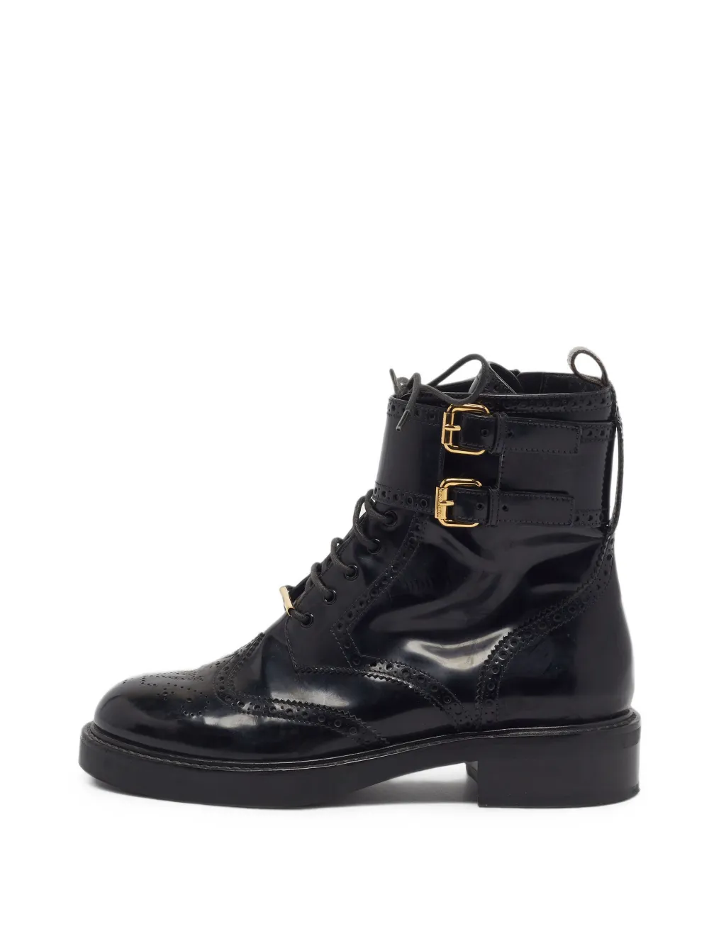 Louis Vuitton Pre-Owned Midtown combat boots - Schwarz