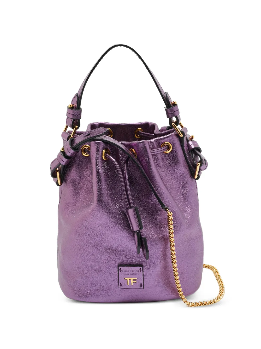 Tom Ford Vintage sac seau métallisé à lien de resserrage - Violet