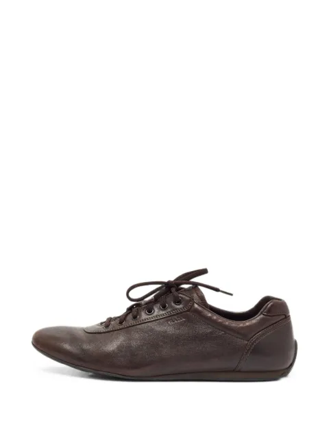 Prada Pre-Owned lace-up leather sneakers