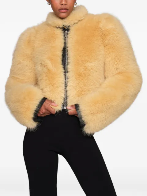 Et Ochs faux-fur cropped jacket