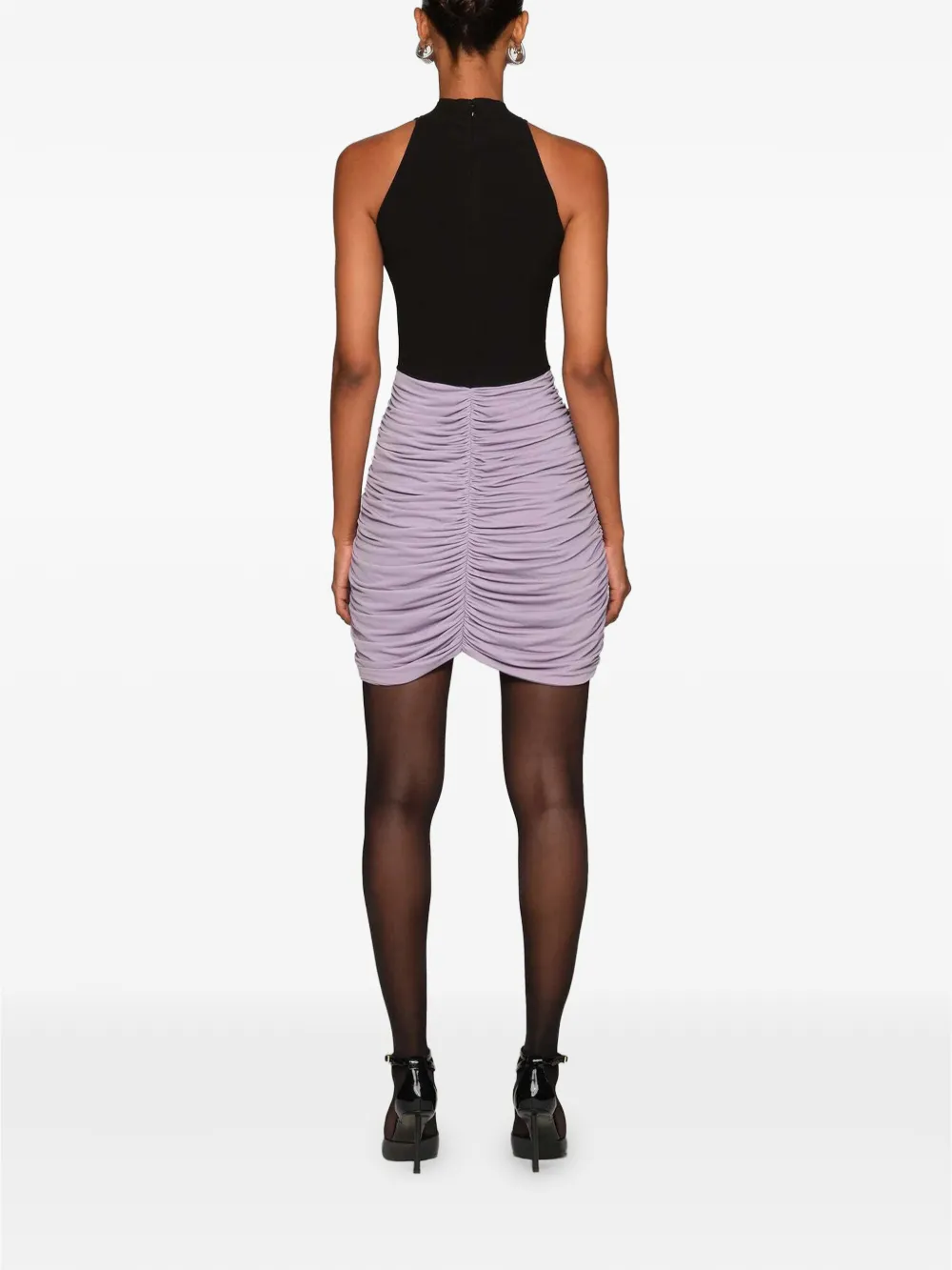 Et Ochs Ruched Panelled Mini Dress in Black, view 3