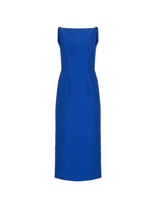 Roksanda Mila textured-finish Midi Dress | Blue