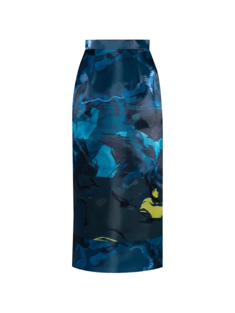 Roksanda Irma abstract-print midi skirt